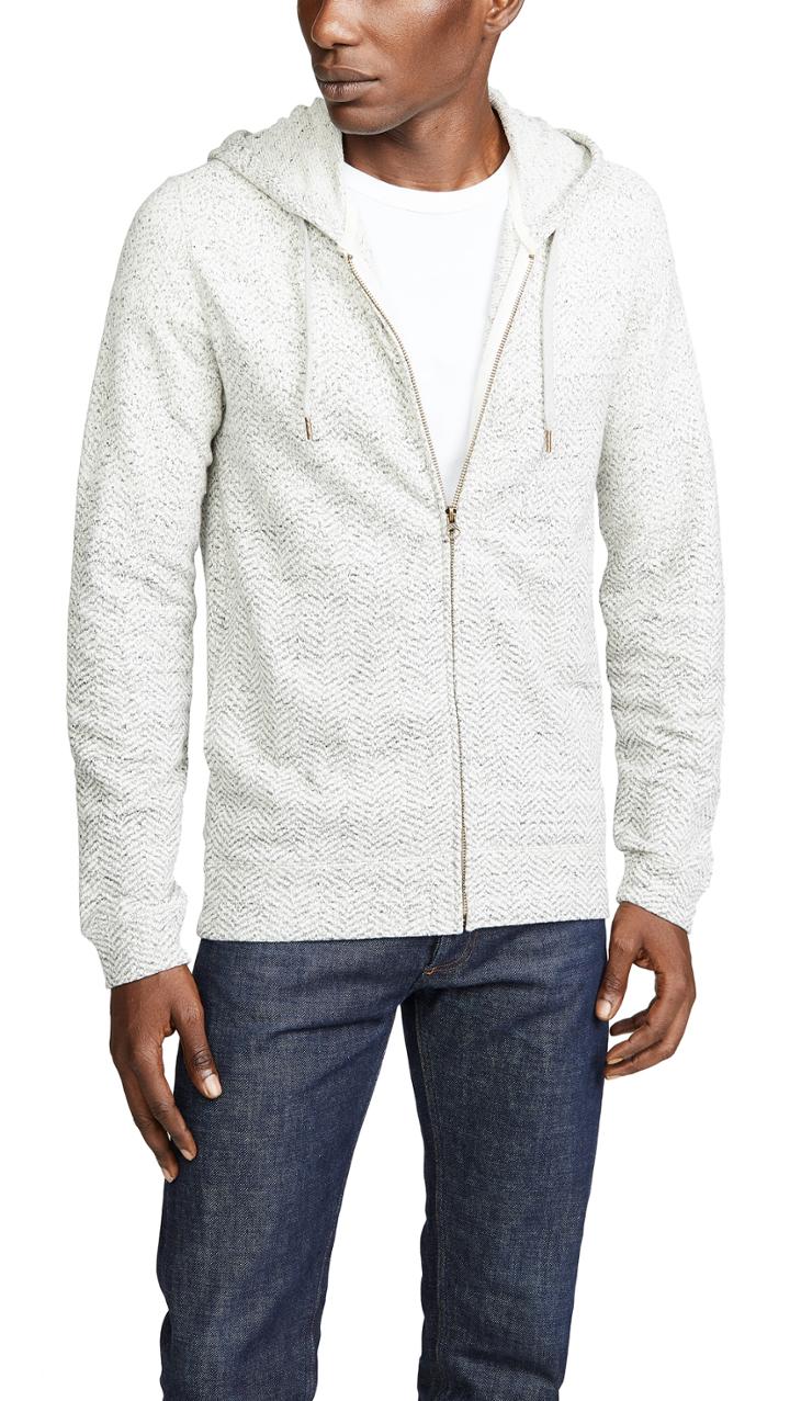 Billy Reid Herringbone Hoodie