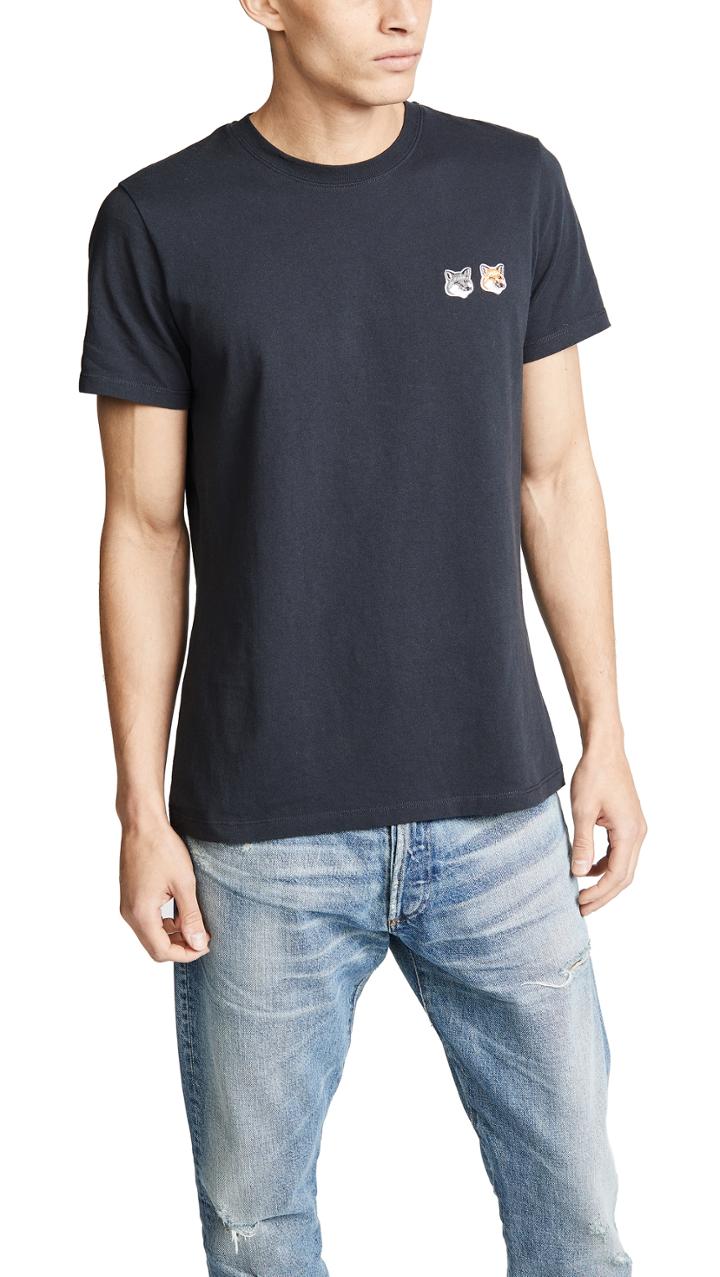 Maison Kitsune Double Fox Patch Tee