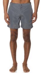 Sundek Long Swim Shorts With Fixed Waistband