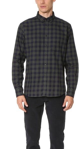 Brooklyn Tailors Structured Flannel Plaid Sport Shirt