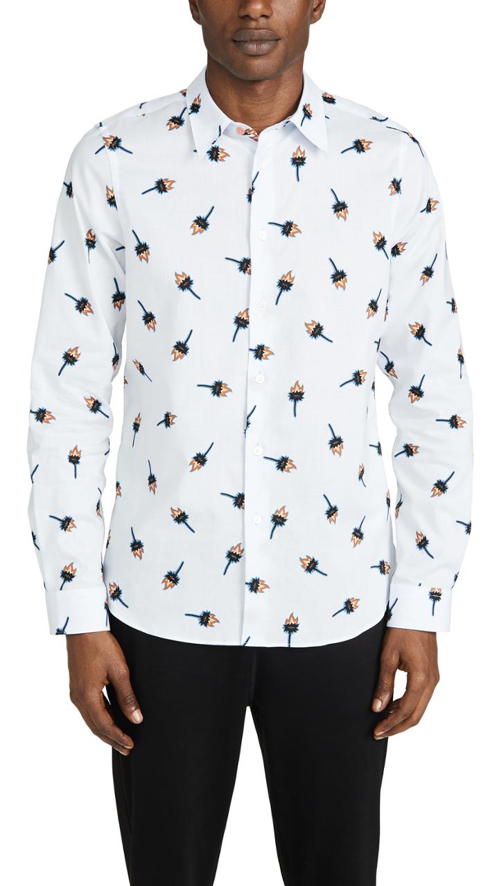 Ps Paul Smith Palm Print Shirt