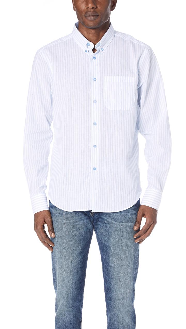 Naked Famous Striped Button Up Shirt