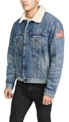 Polo Ralph Lauren Sherpa Collar Trucker Jacket With Patches