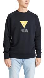 Maison Kitsune Long Sleeve Sweatshirt With Smiley Fox