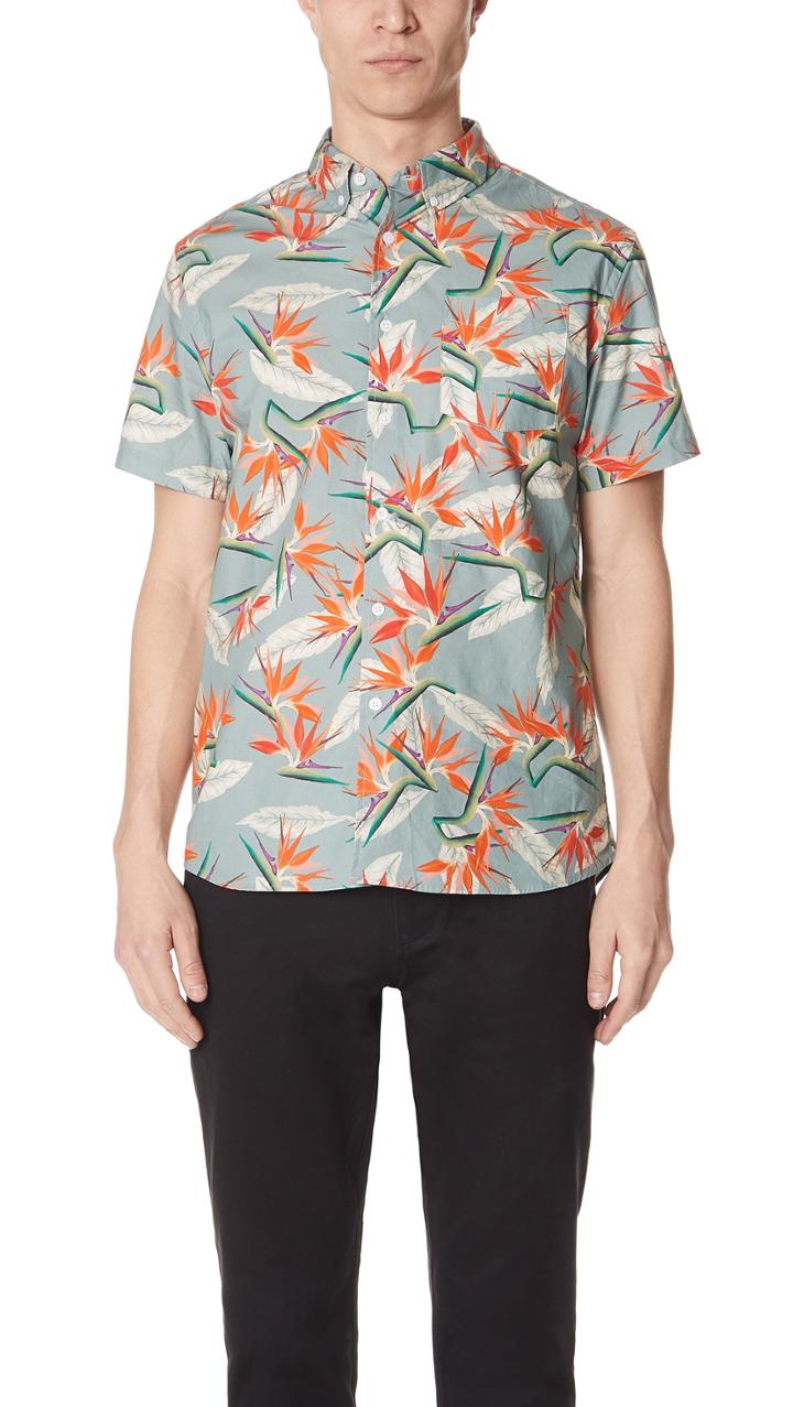 Saturdays Nyc Esquina Short Sleeve Paradise Shirt