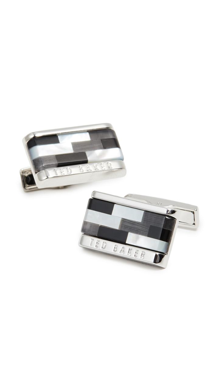 Ted Baker Mosaic Semi Precious Stones Cufflinks