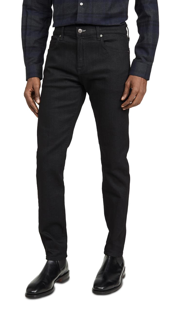 7 For All Mankind Slim Taper Adrien Jeans In True Black