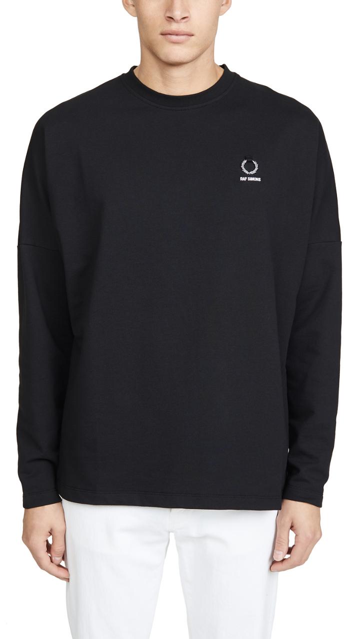 Fred Perry By Raf Simons Raf Simons Long Sleeve Print Tee Shirt