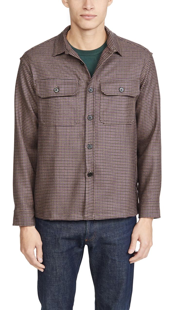 Tres Bien Italian Wool Houndstooth Overshirt