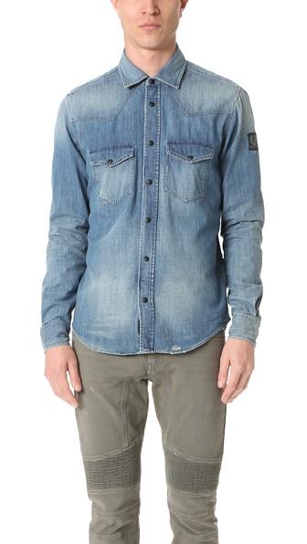 Belstaff Someford Washed Denim Shirt