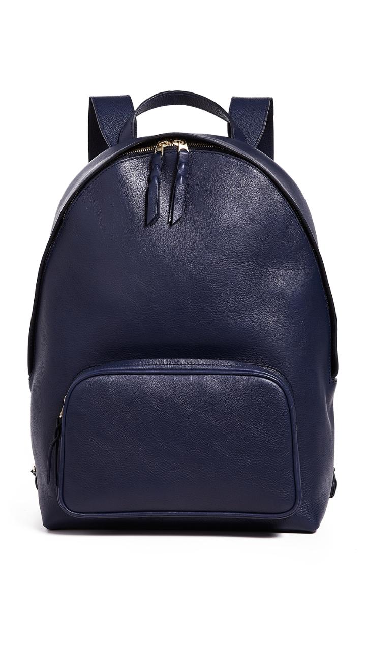 Lotuff Leather Leather Zipper Backpack