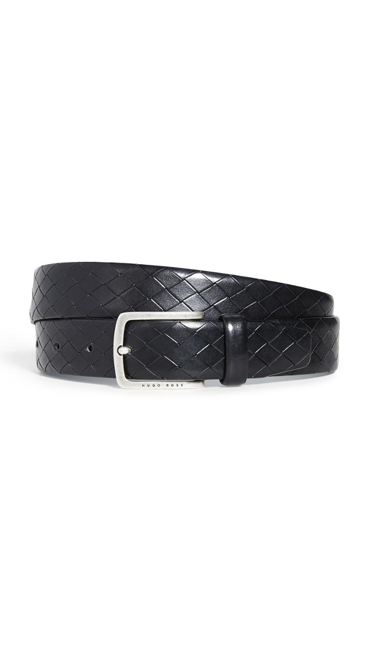 Boss Hugo Boss Jor Woven Embossed Leather Belt