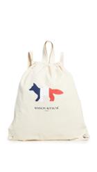 Maison Kitsune Tricolor Fox Tote Backpack