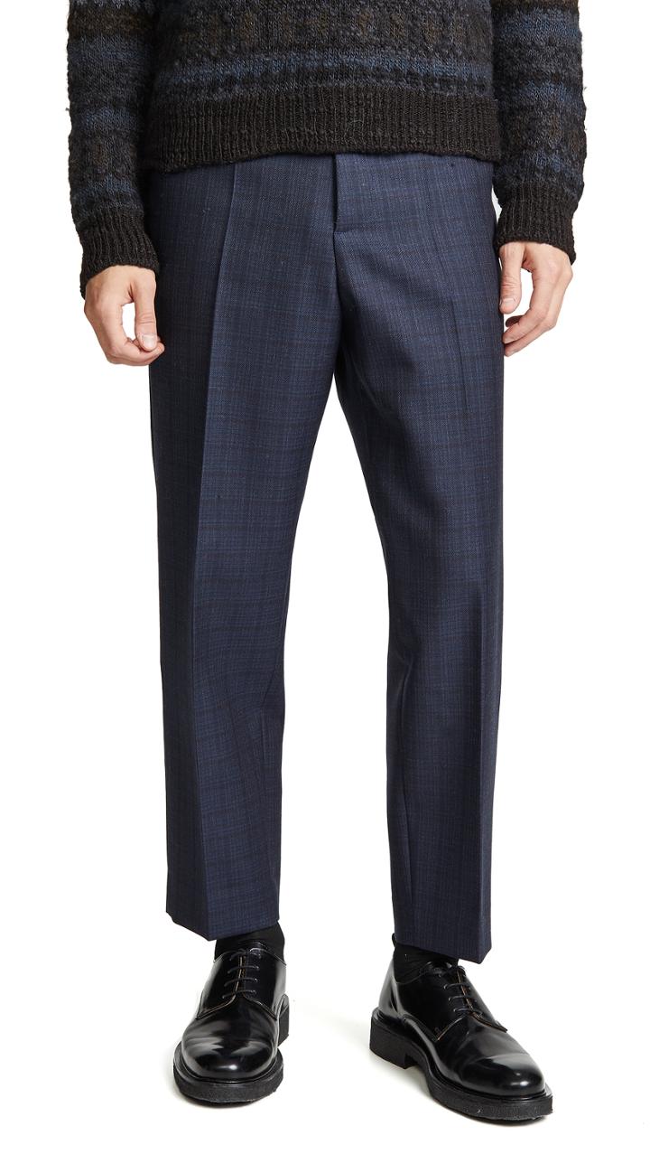 Marni Shadow Check Wool Trousers