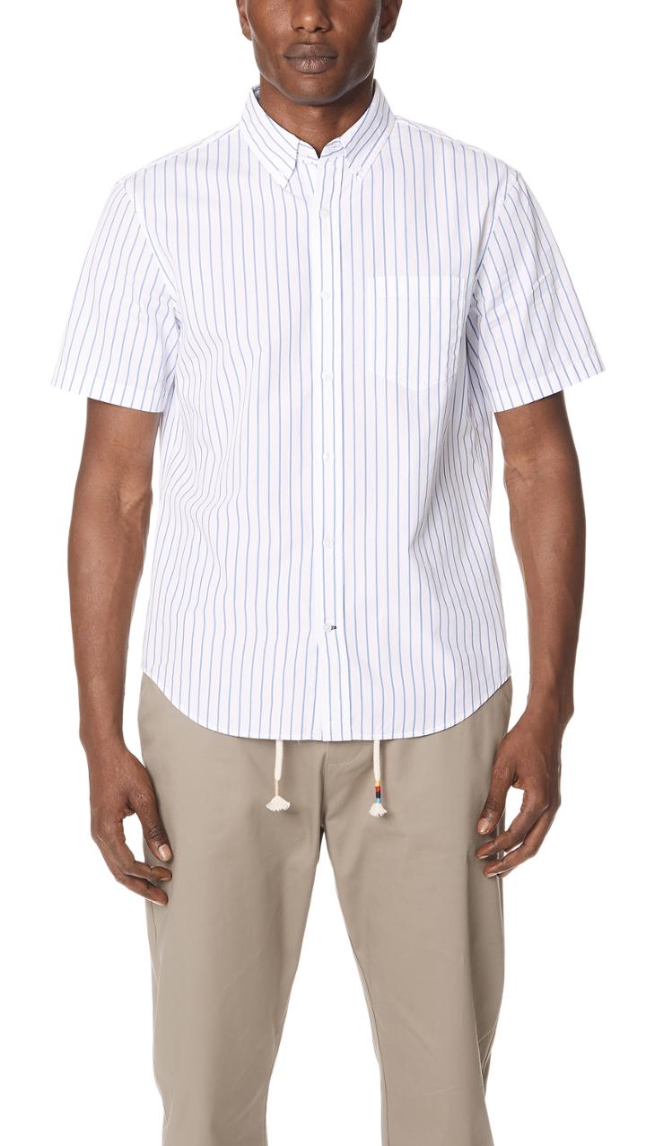 Club Monaco Short Sleeve Stripe Shirt