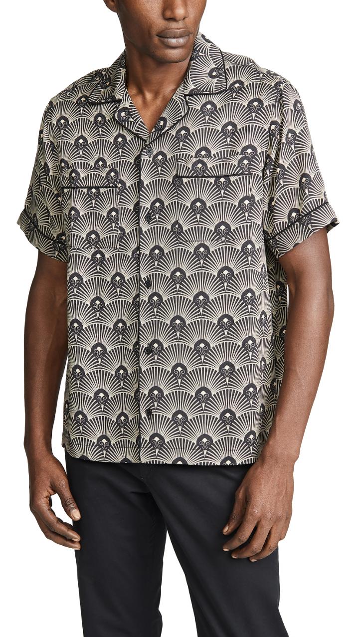 Saturdays Nyc Cameron Deco Short Sleeve Shirt