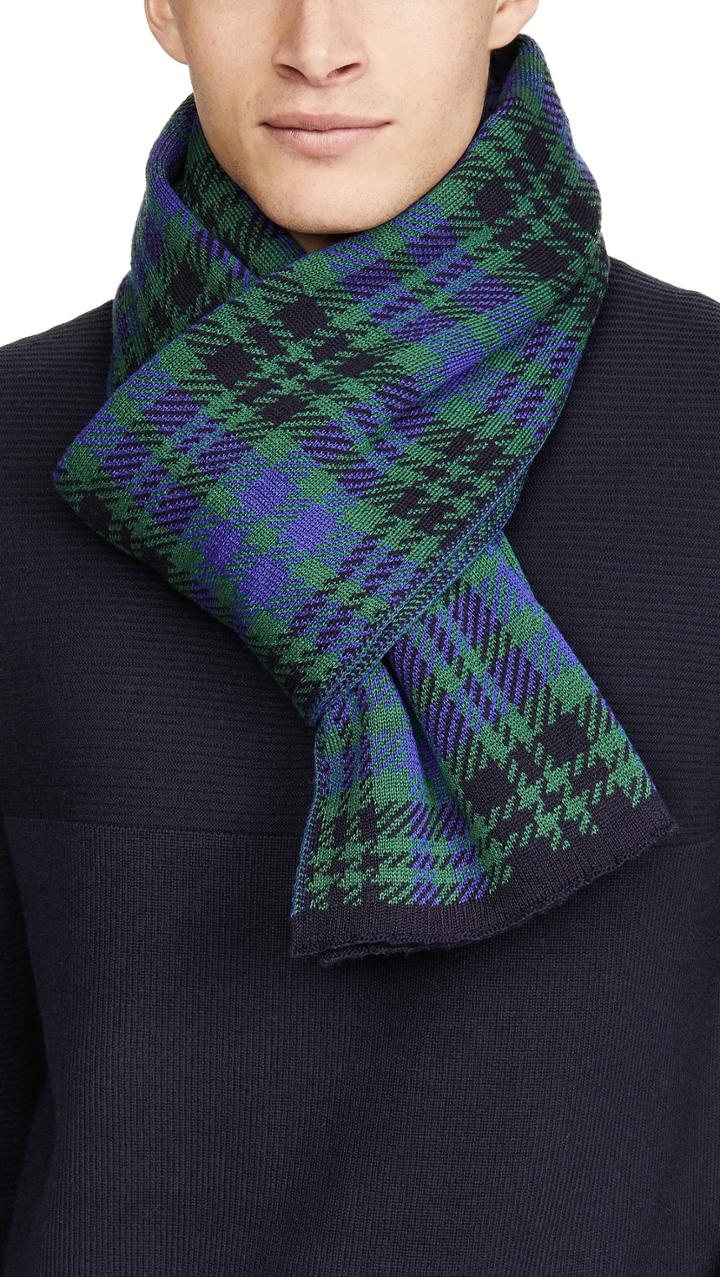 Missoni Plaid Logo Print Scarf