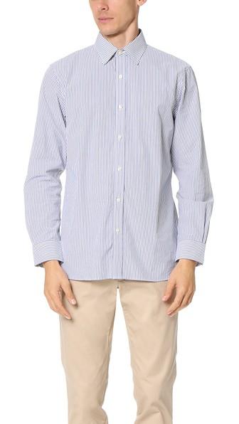 Club Monaco Slim Dress Pinstripe Poplin Shirt