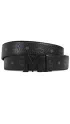 Mcm Matte M Buckle Reversible Belt