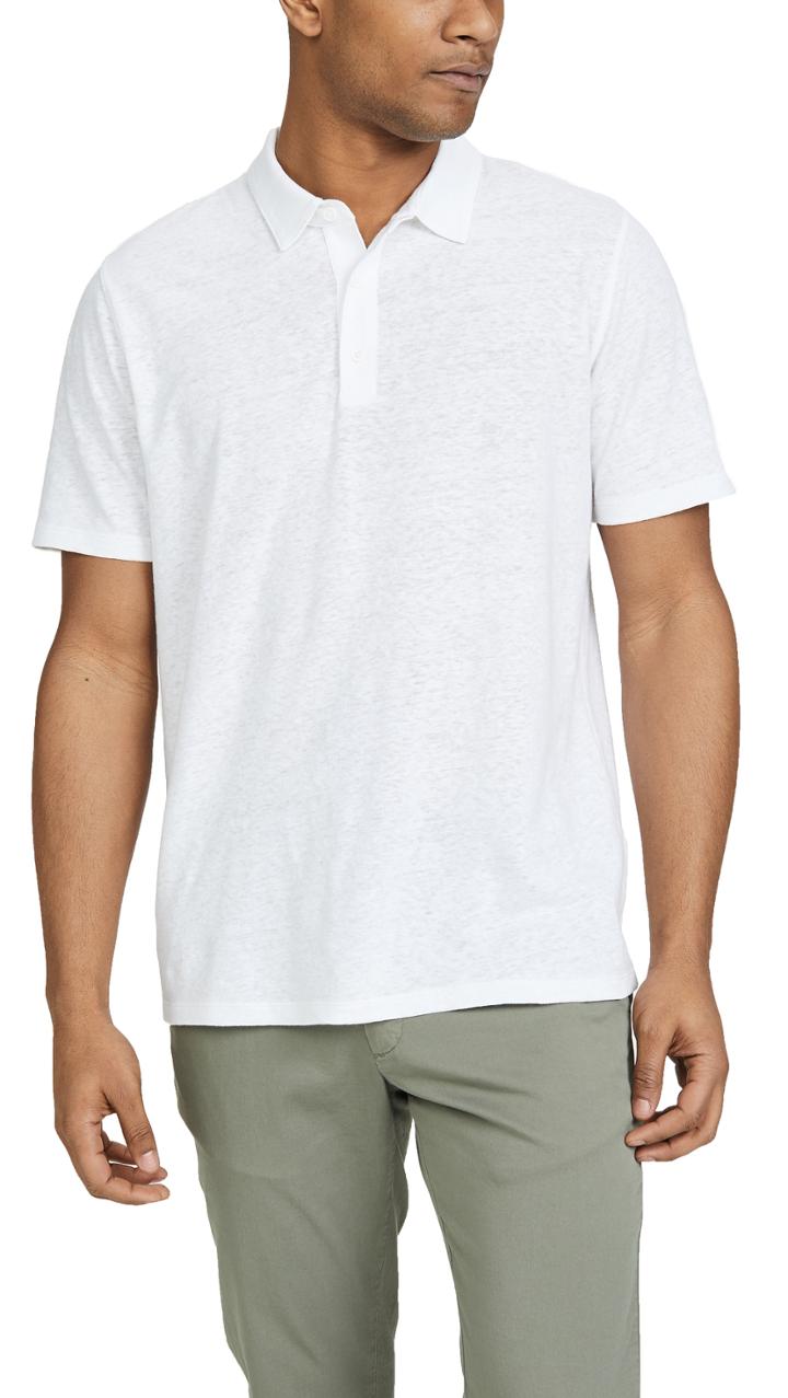 Vince Linen Cotton Polo