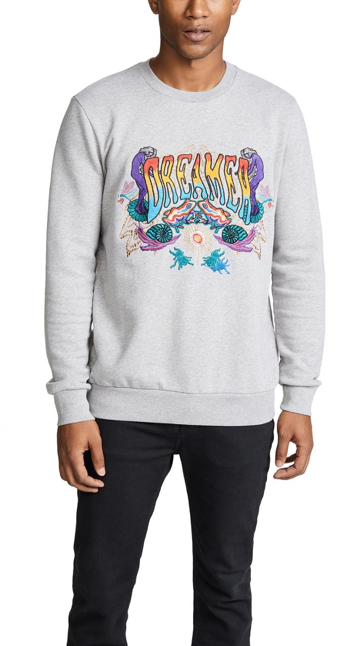 Paul Smith Sweatshirt In Grey With Dreamer Embroidery