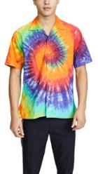 Gitman Vintage Tie Dye Shirt With Camp Collar