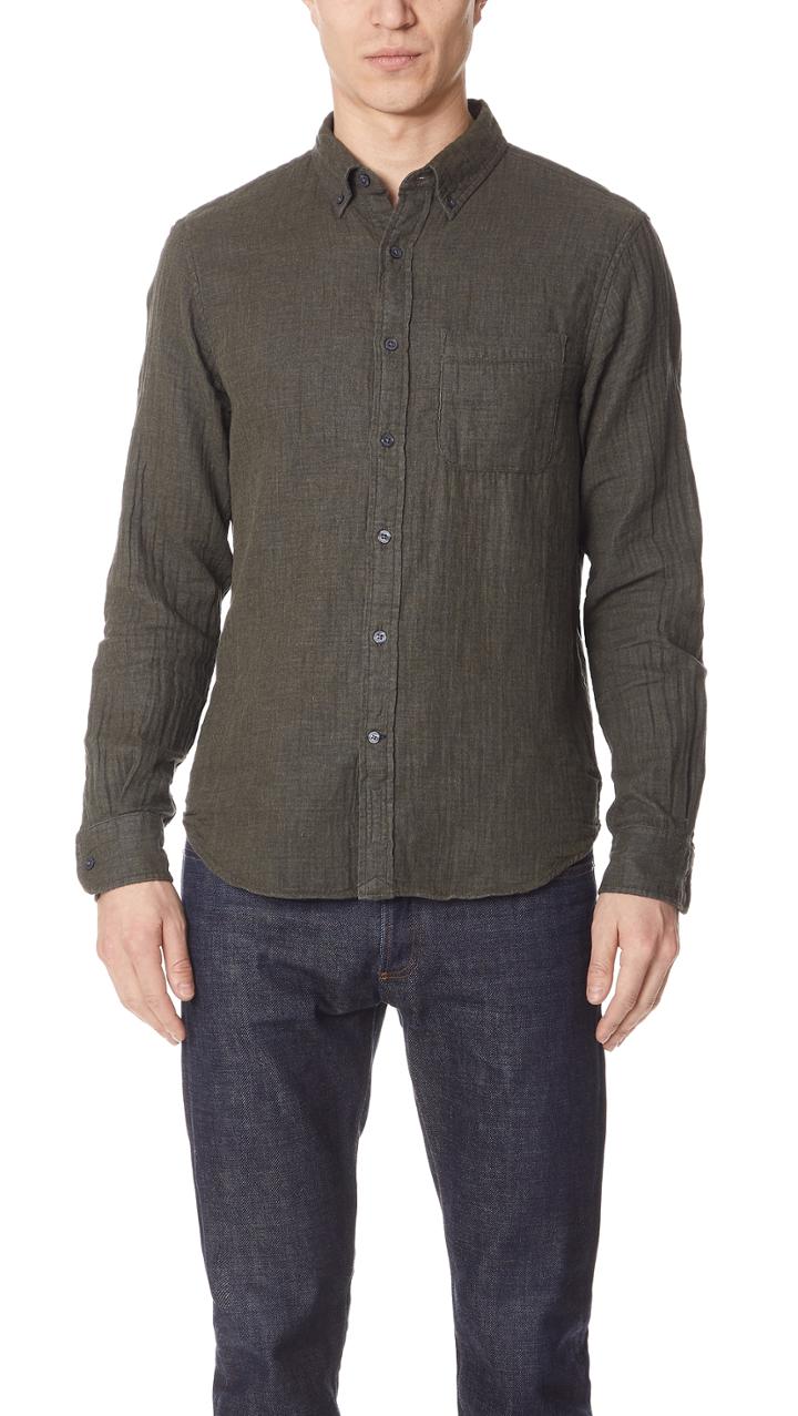Club Monaco Double Face Solid Shirt
