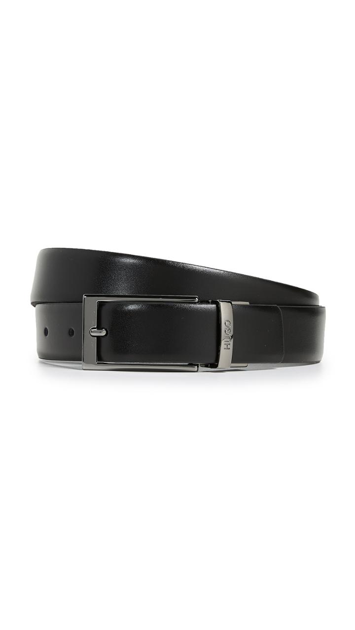 Hugo Gilvin Reversible Embossed Leather Belt