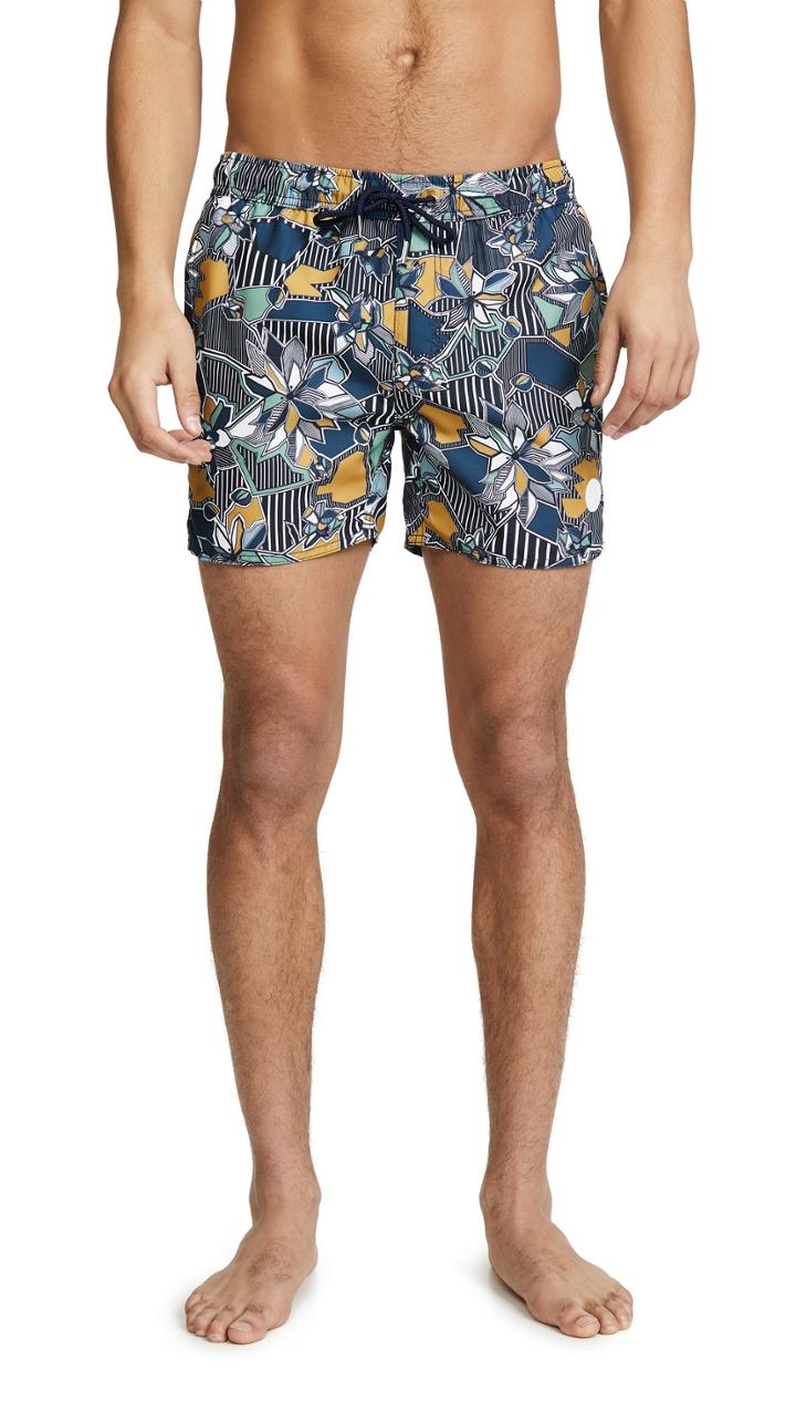 Native Youth Geo Flora Swim Shorts