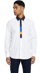 Kenzo Patched Tape Formal Slim Fit Shirt