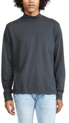 Save Khaki Organic Cotton Mock Neck Long Sleeve Tee