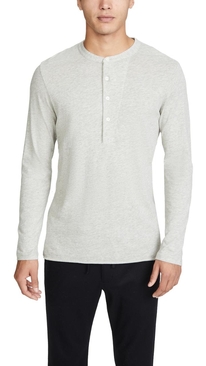 Billy Reid Long Sleeve Louis Henley Shirt