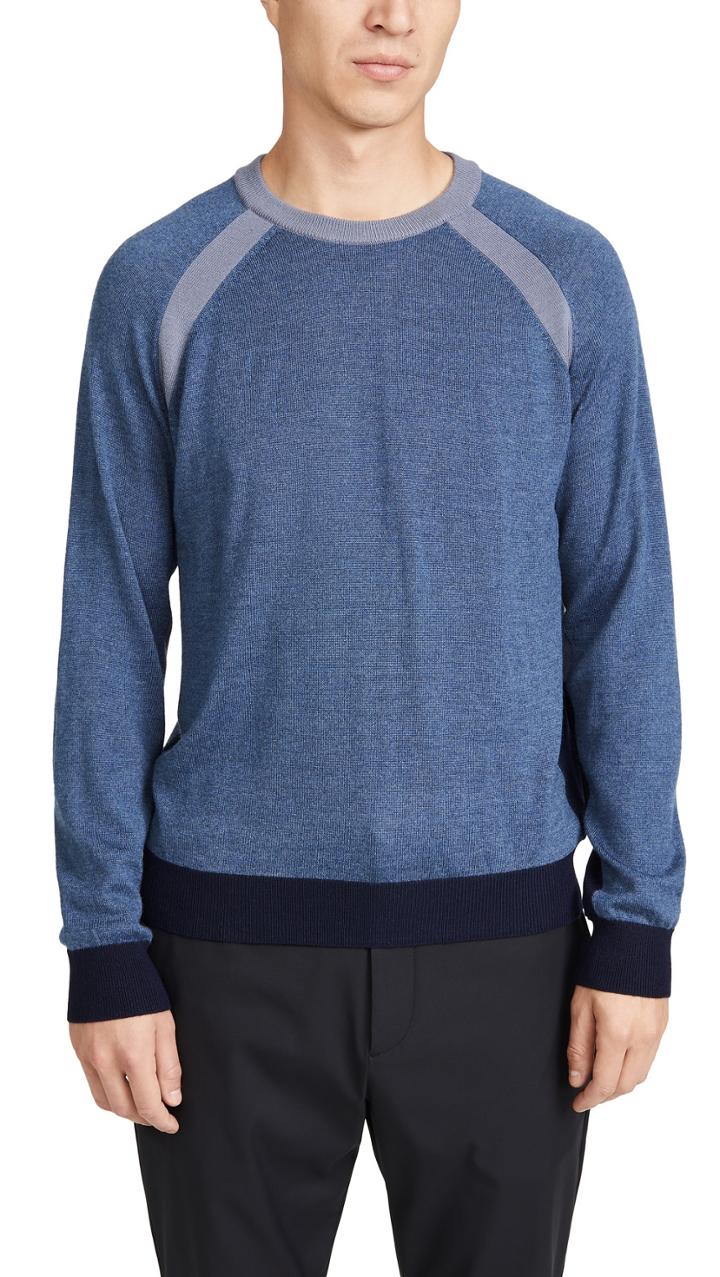 Club Monaco Partial Block Raglan Sweater