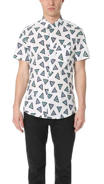 Kenzo Bermuda Triangle Poplin Short Sleeve Shirt