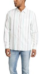 Saturdays Nyc Mickey Tencel Stripe Long Sleeve Shirt