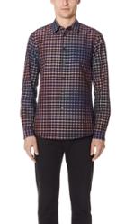 Ps By Paul Smith Long Sleeve Tailored Fit Plaid Shirt