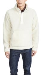 Albam Curly Fleece Snap Neck Pullover