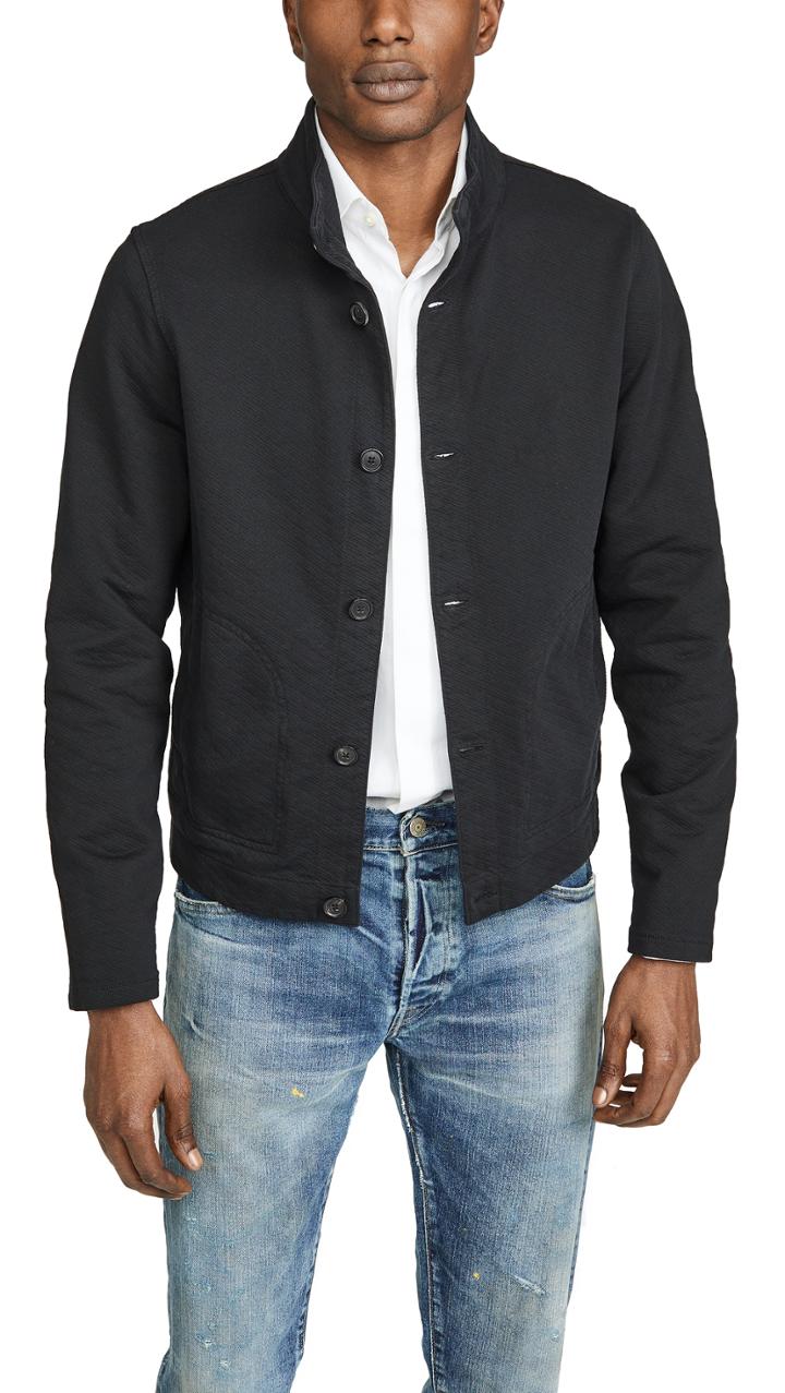 Billy Reid Garment Dyed Terry Cardigan