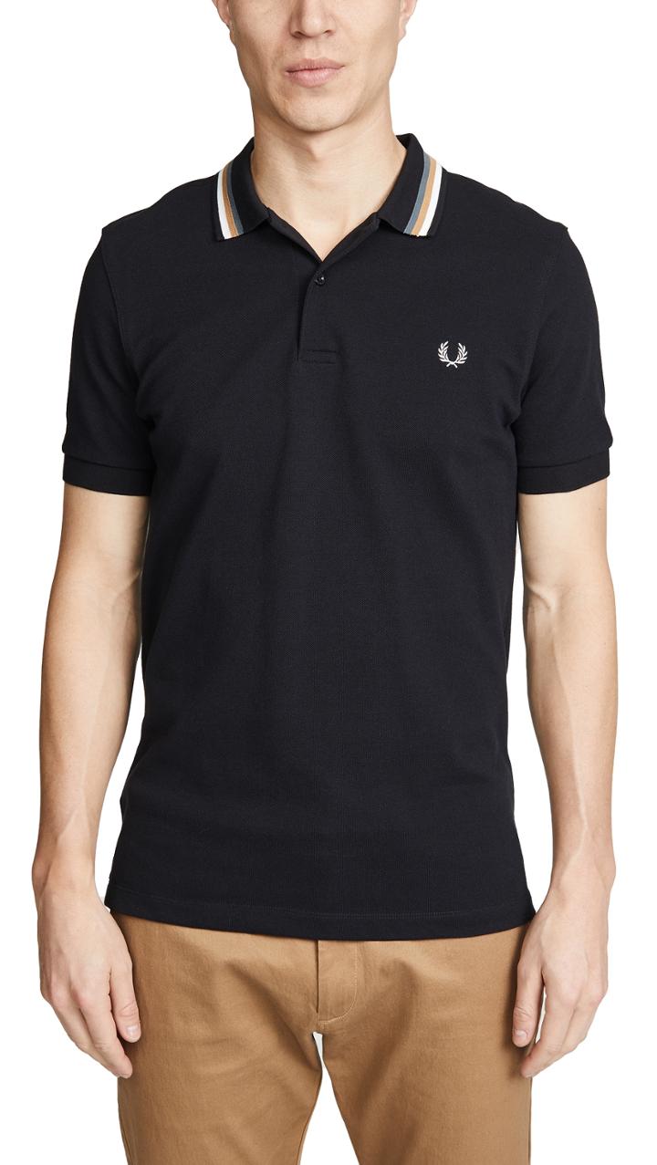Fred Perry Bomber Stripe Pique Shirt