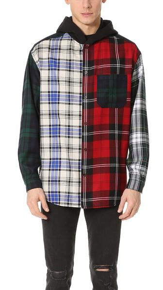 Alexander Wang Patchwork Hooded Overshirt