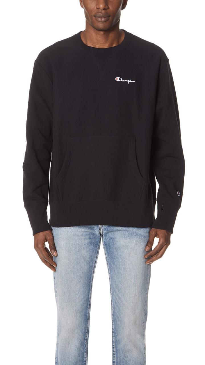 Champion Premium Reverse Weave Deconstructed Crew Neck Sweatshirt