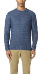 Todd Snyder Linen Delave Drop Stitch Crew Sweater