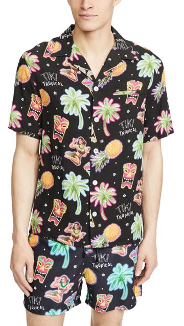 Nikben Tiki Tropical Button Up Shirt