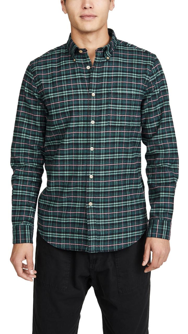 Portuguese Flannel Future Plaid Flannel Button Down Shirt