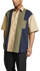 Monitaly Half Sleeve Paneled Shirt