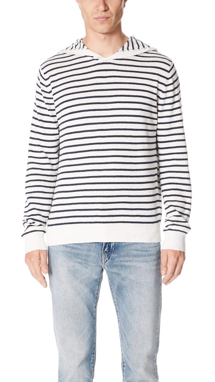 Vince Striped Hoodie