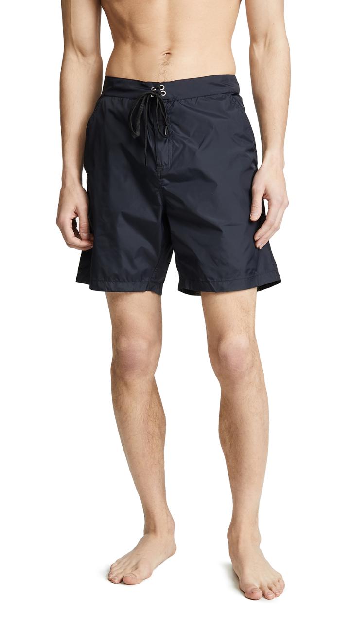Solid Striped The Longboard Black Tech Trunks