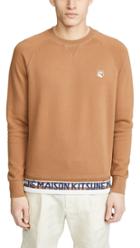 Maison Kitsune Fox Head Patch Jacquard Sweatshirt