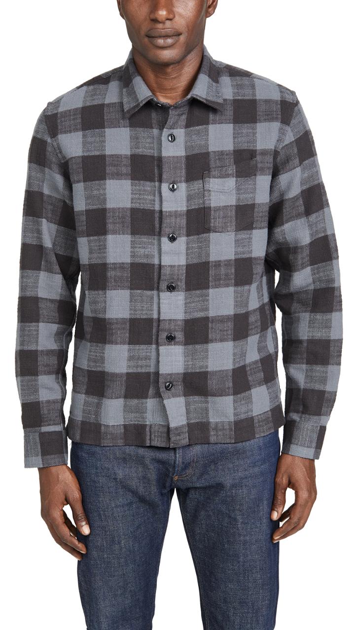 Officine Generale Sol Plaid Overshirt