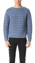Vince Horizontal Textured Crew Sweater